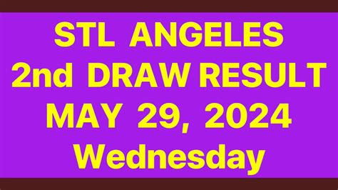 stl angeles result today|STL Results Today Monday, May 13, 2024 .